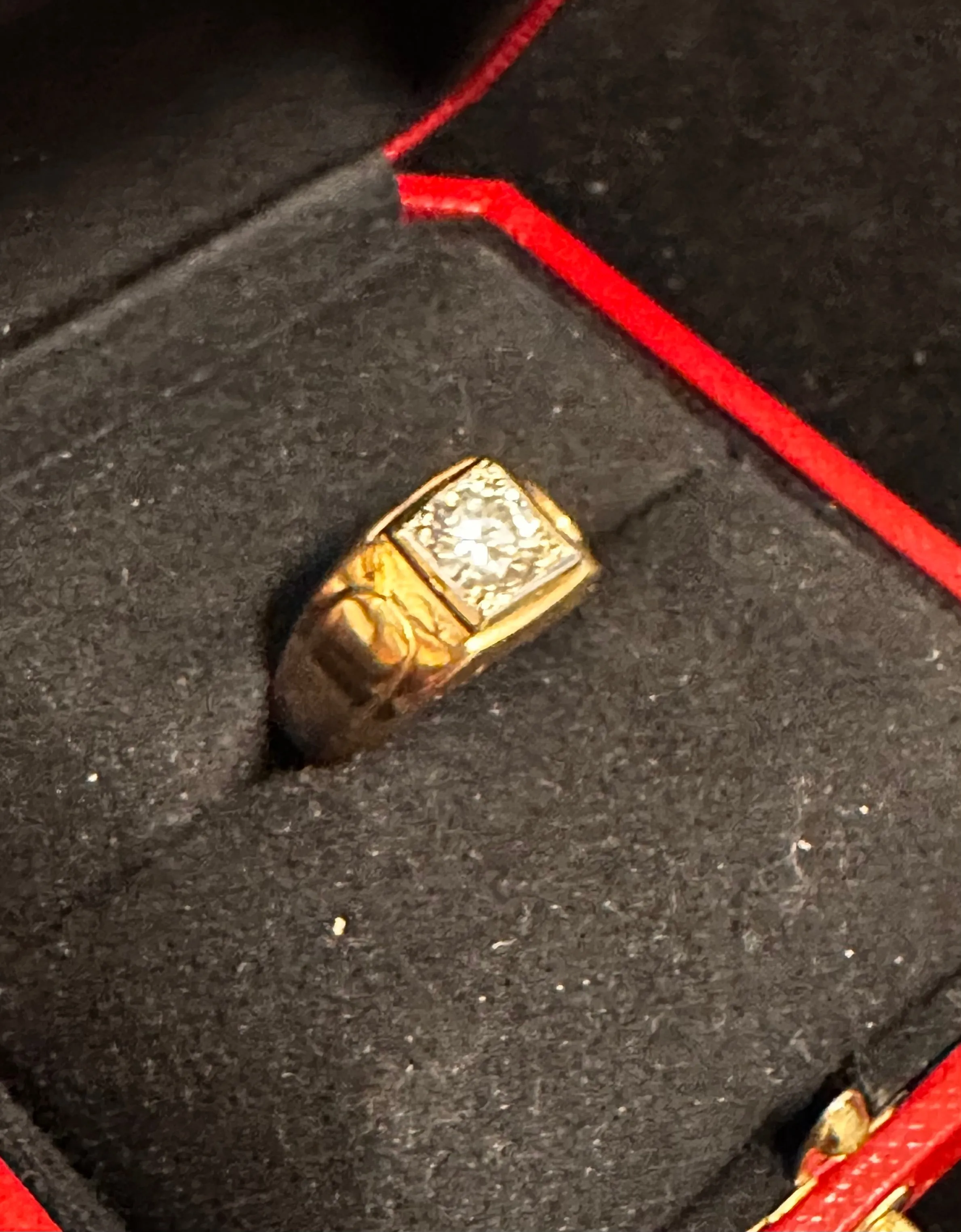 1.01ct Diamond Men's (or Unisex) Antique Solid Yellow Gold Ring -$20K APR w/CoA!,