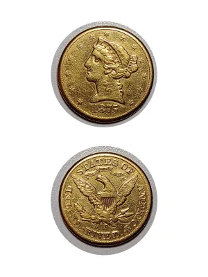 1875-CC $5 Gold Liberty Head Half Eagle - $30K APR Value w/ CoA! ✿✓