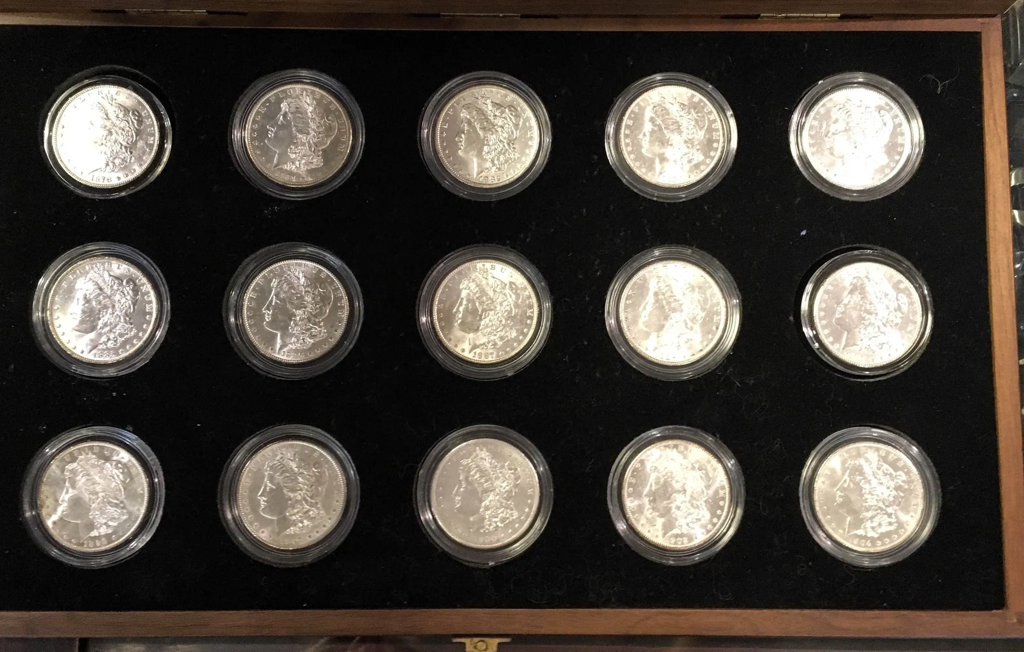 1878-1904 U.S. Peace Silver Dollar Complete Collection The Silver Mint LTD Morgan 15 Coins $1.5K Appraisal Value! ✓