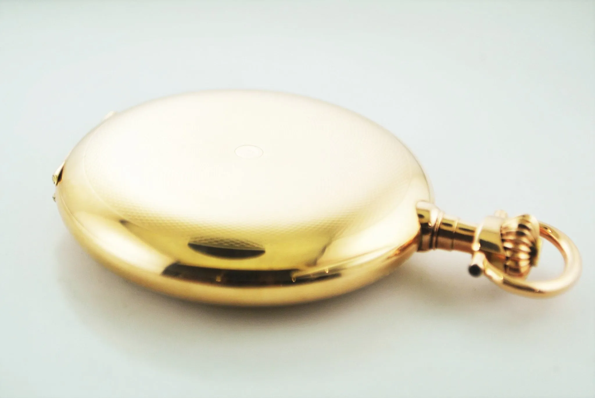 1900 Vintage Triple Signed Omega 14K Yellow Gold Pocket Watch with 24 Hour Arabic Dial - $20K VALUE