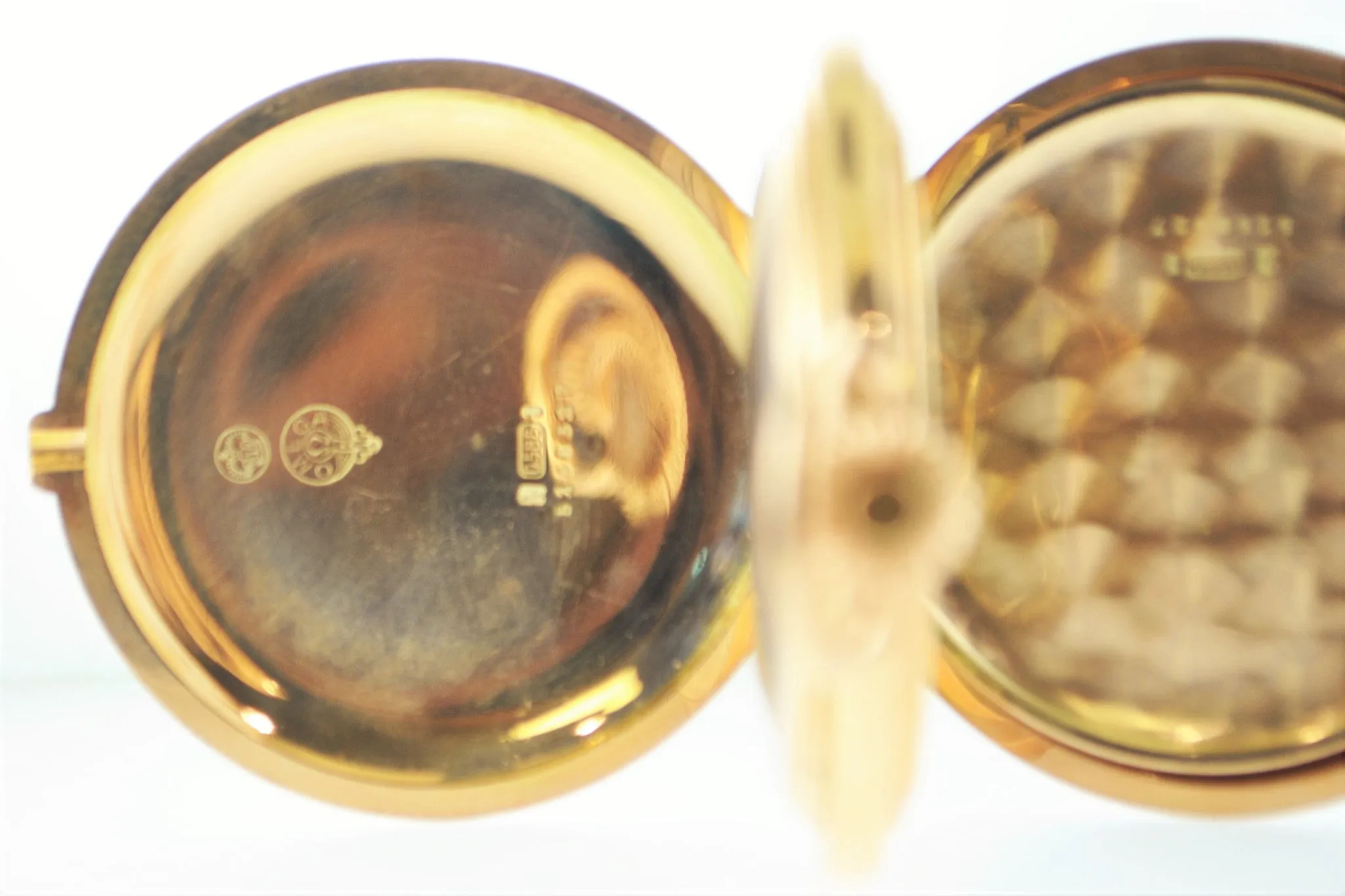 1900 Vintage Triple Signed Omega 14K Yellow Gold Pocket Watch with 24 Hour Arabic Dial - $20K VALUE