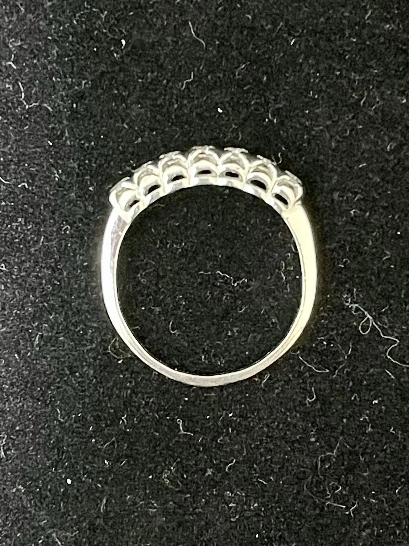 1920's Designer Platinum with 7 Diamonds Band Ring - $6K Appraisal Value w/ CoA!