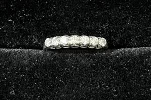 1920's Designer Platinum with 7 Diamonds Band Ring - $6K Appraisal Value w/ CoA!