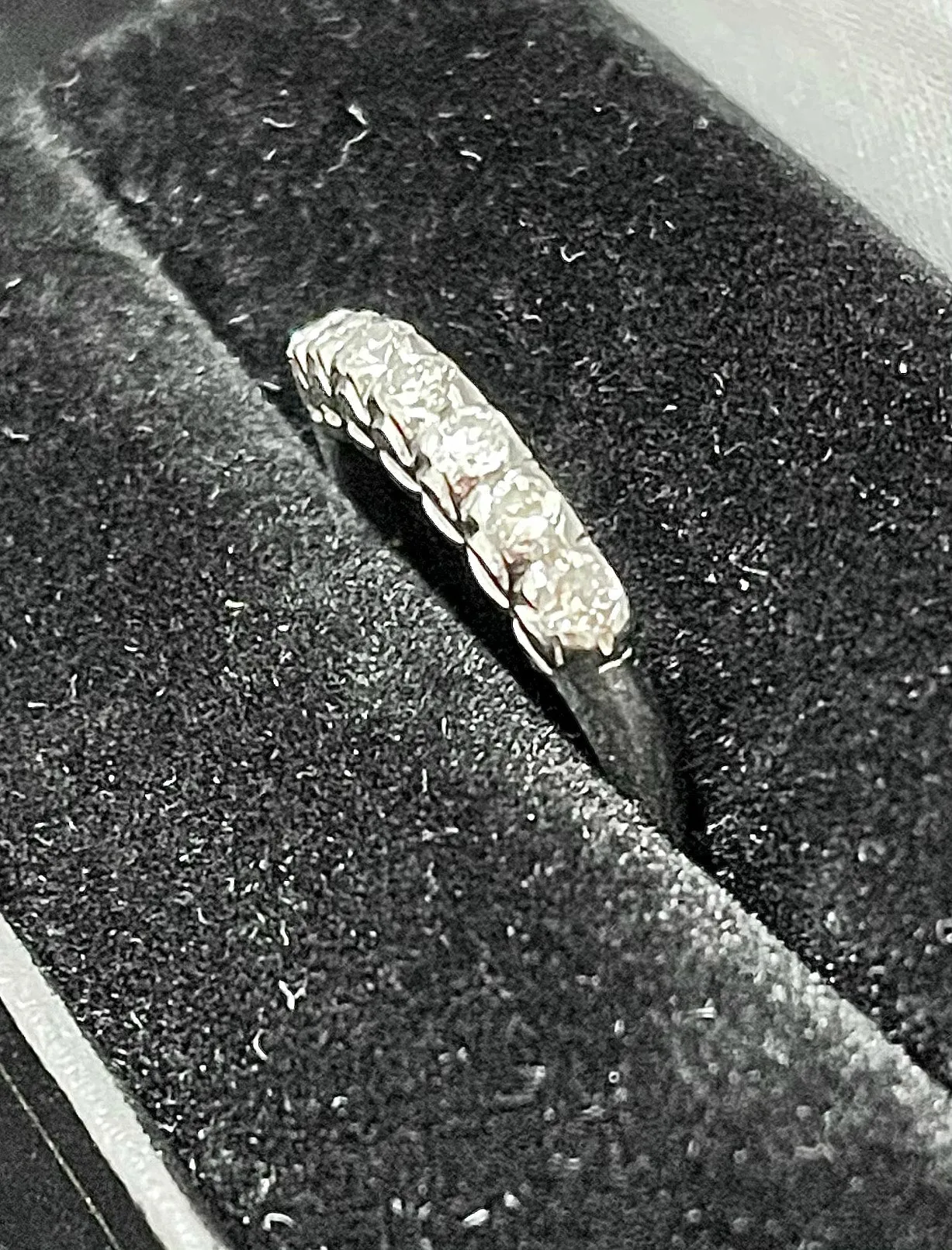 1920's Designer Platinum with 7 Diamonds Band Ring - $6K Appraisal Value w/ CoA!