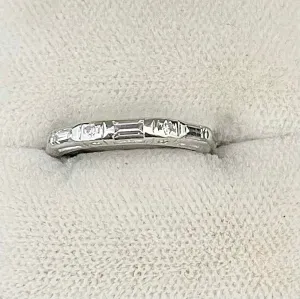 1920s Handmade Designer Platinum Diamond Band Ring - $6K Appraisal Value w/ CoA!
