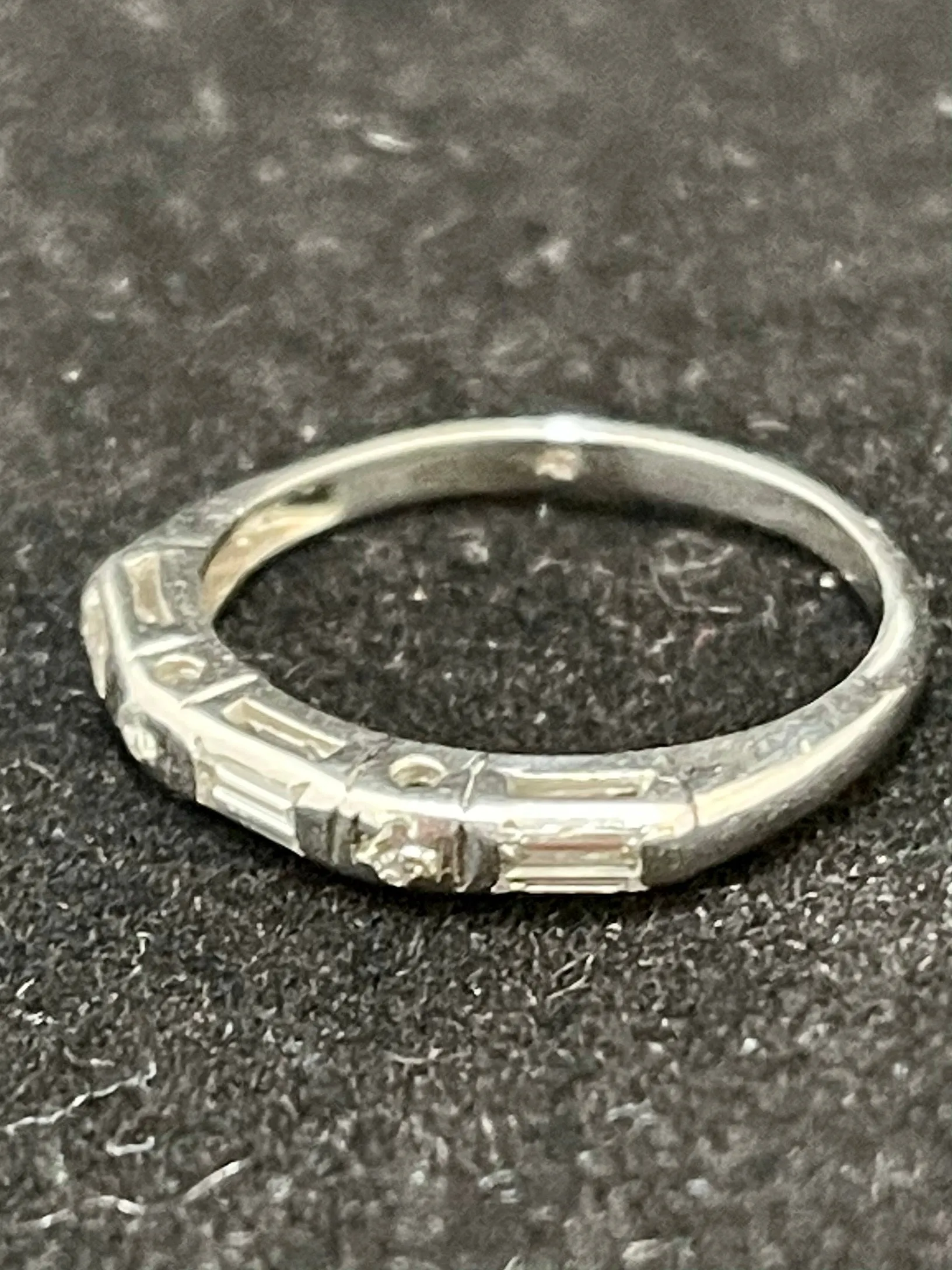1920s Handmade Designer Platinum Diamond Band Ring - $6K Appraisal Value w/ CoA!