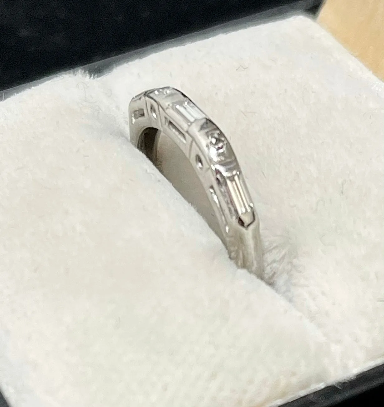 1920s Handmade Designer Platinum Diamond Band Ring - $6K Appraisal Value w/ CoA!