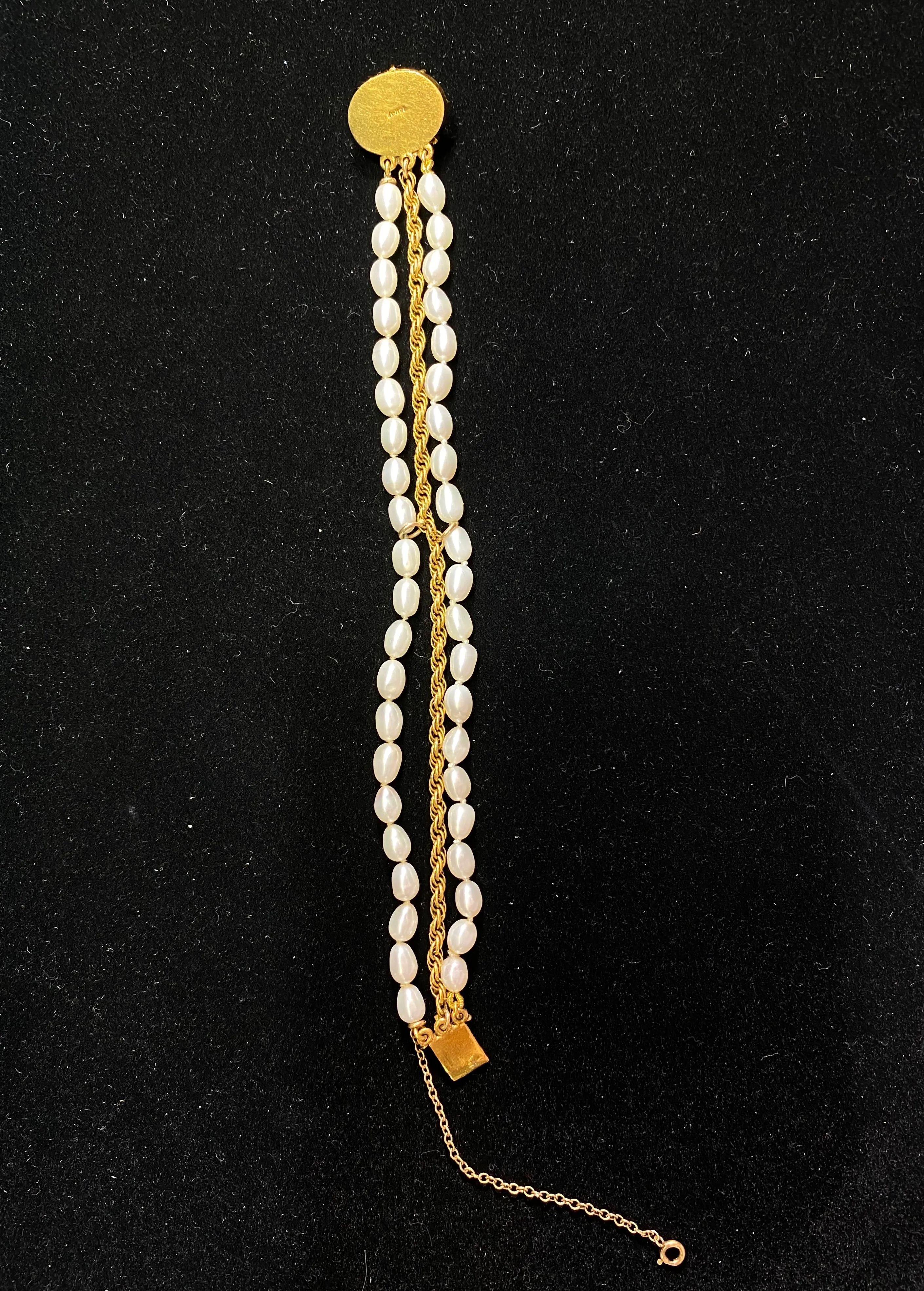 1930’s Vintage SYG 3 cts Opal / 42 Pearls Double Strap Bracelet - $10K APR Value w/ CoA!