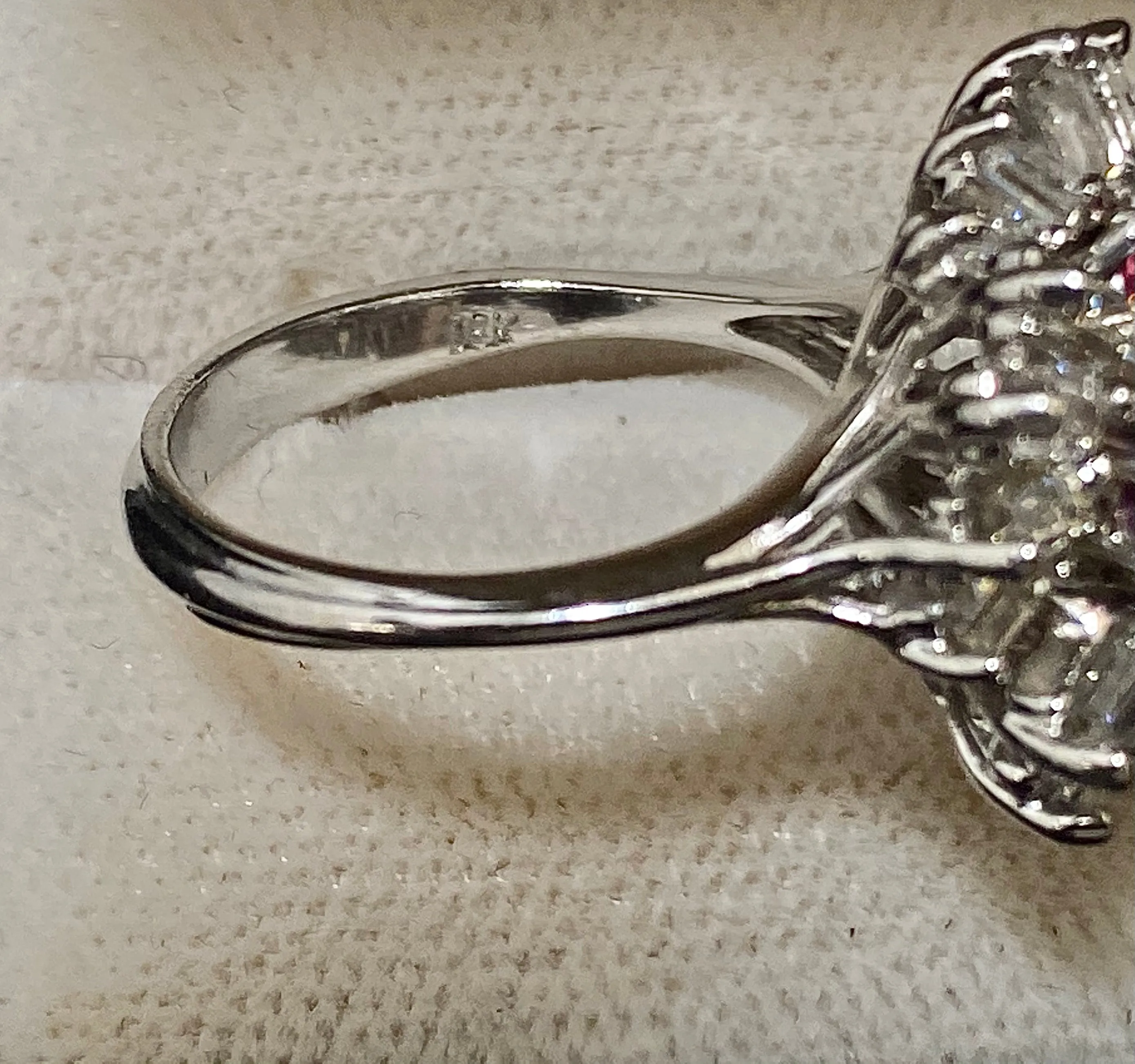 1940s Antique 18K White Gold Pearl, Diamond, & Ruby Ring - $20K Appraisal Value w/CoA}
