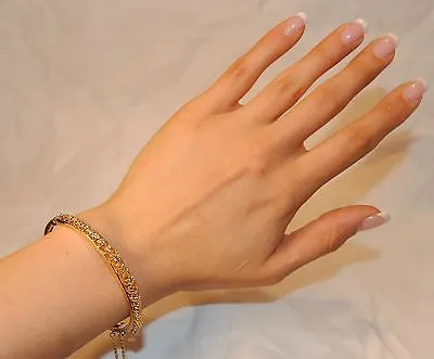 1950s Vintage 2.5 Carat Diamond Hinged Bangle Bracelet in 14K Gold - $25K VALUE