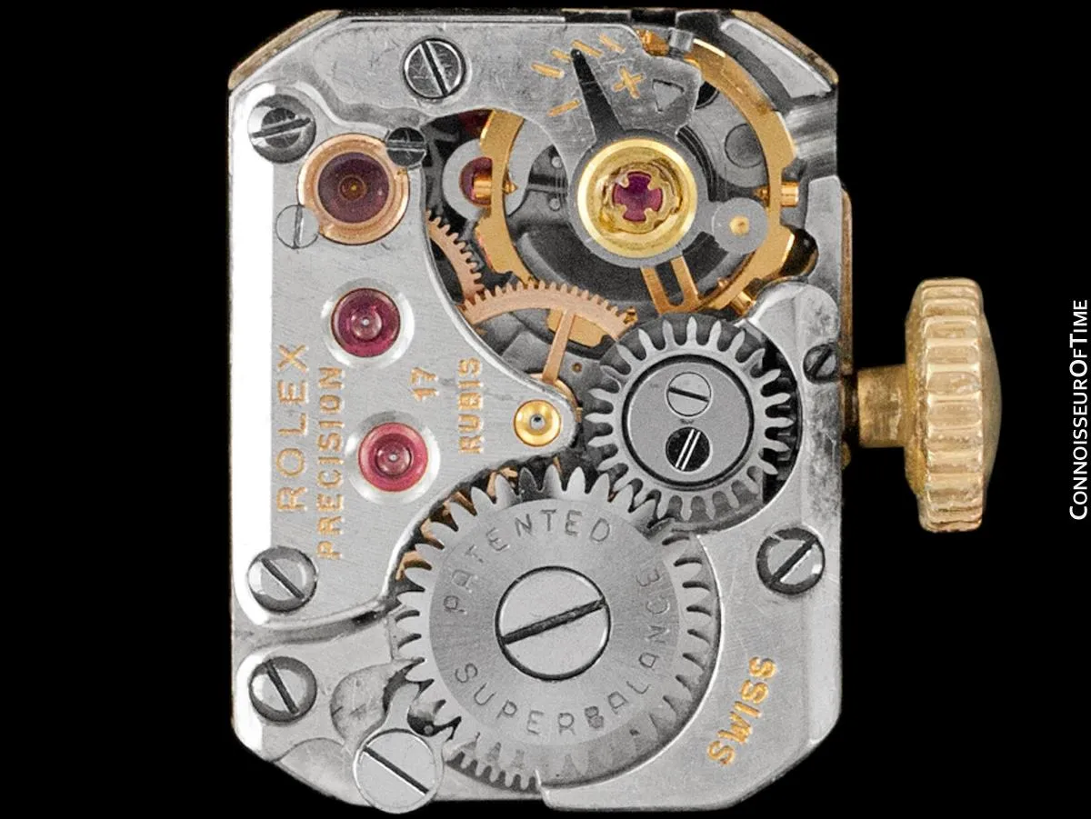 1953 Rolex Precision Vintage Pre-Cellini Ladies Watch, Ref. 8542 - 18K Gold with Rare Box & Tag