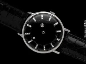 1958 Jaeger-LeCoultre (Vacheron & Constantin) Vintage Galaxy Mystery Dial - 14K White Gold & Diamonds