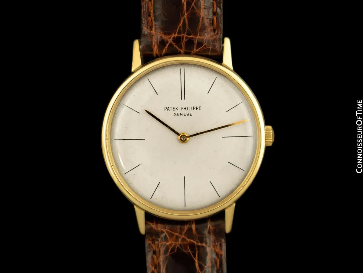 1960's Patek Philippe Vintage Mens Handwound Ref. 2592 18K Gold Dress Watch