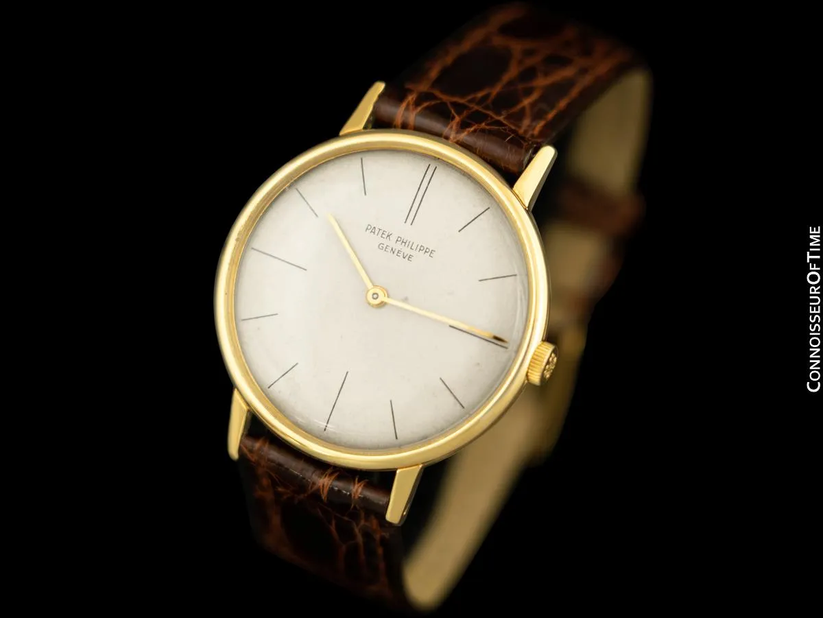 1960's Patek Philippe Vintage Mens Handwound Ref. 2592 18K Gold Dress Watch