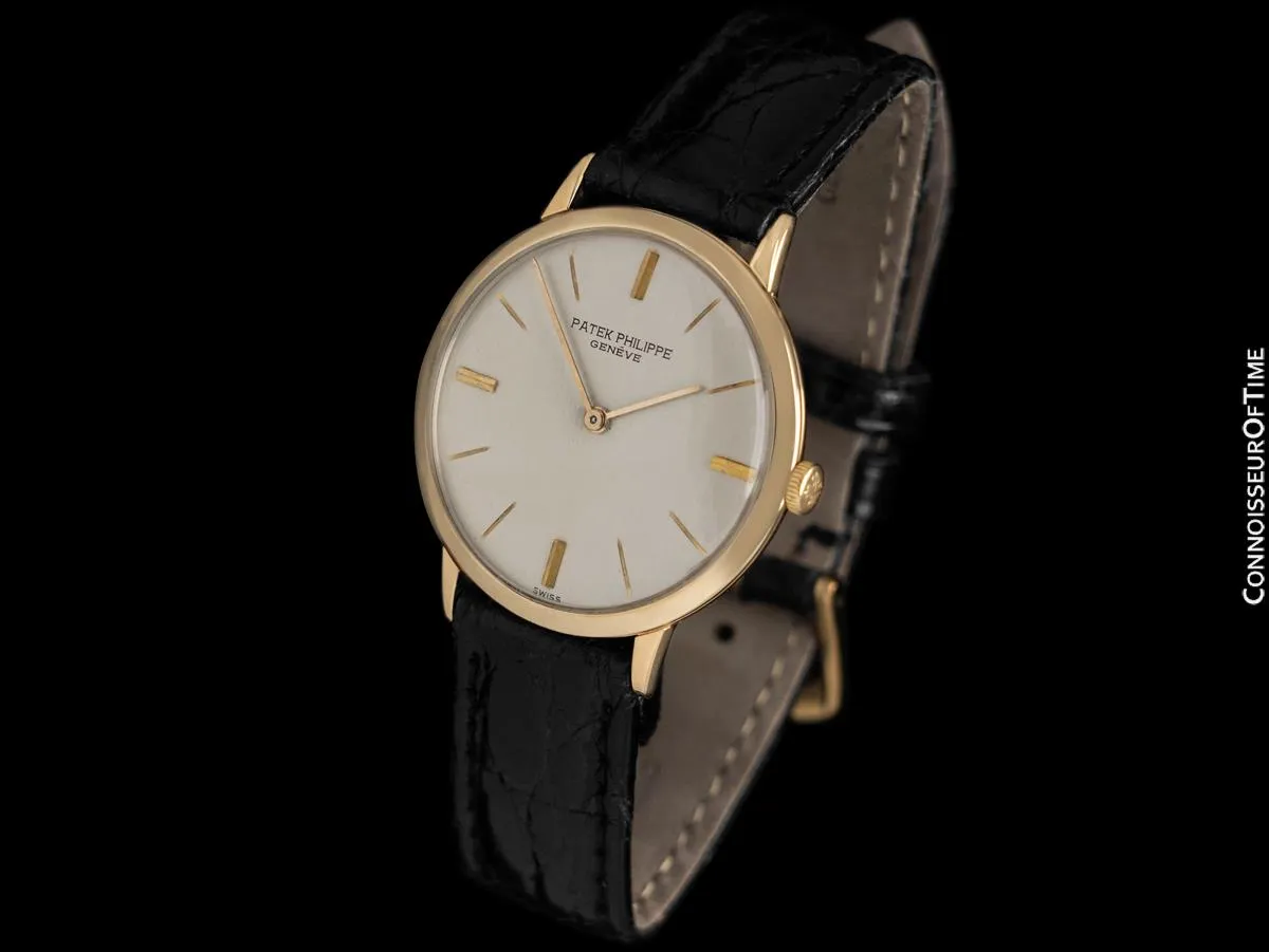 1960's Patek Philippe Vintage Mens Handwound Ref. 3468 18K Gold Dress Watch
