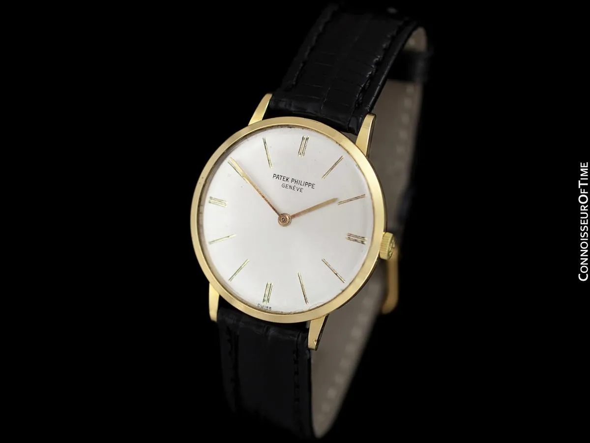 1965 Patek Philippe Vintage Mens Handwound Dress Watch Ref. 3468 - 18K Gold with Papers