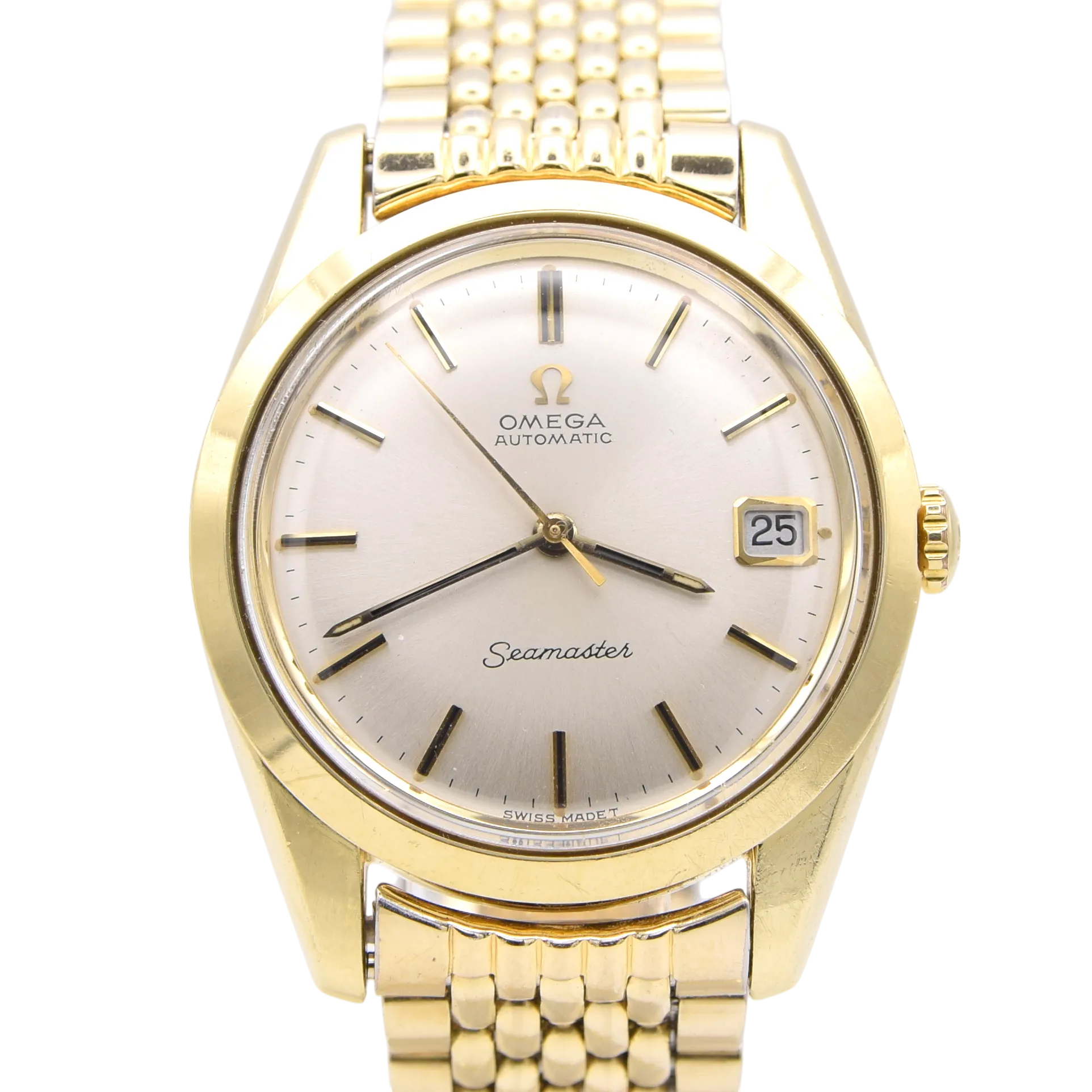 1968 Omega Seamaster automatic Immaculate Model 166.010 in Stainless Steel and Gold On BOR bracelet