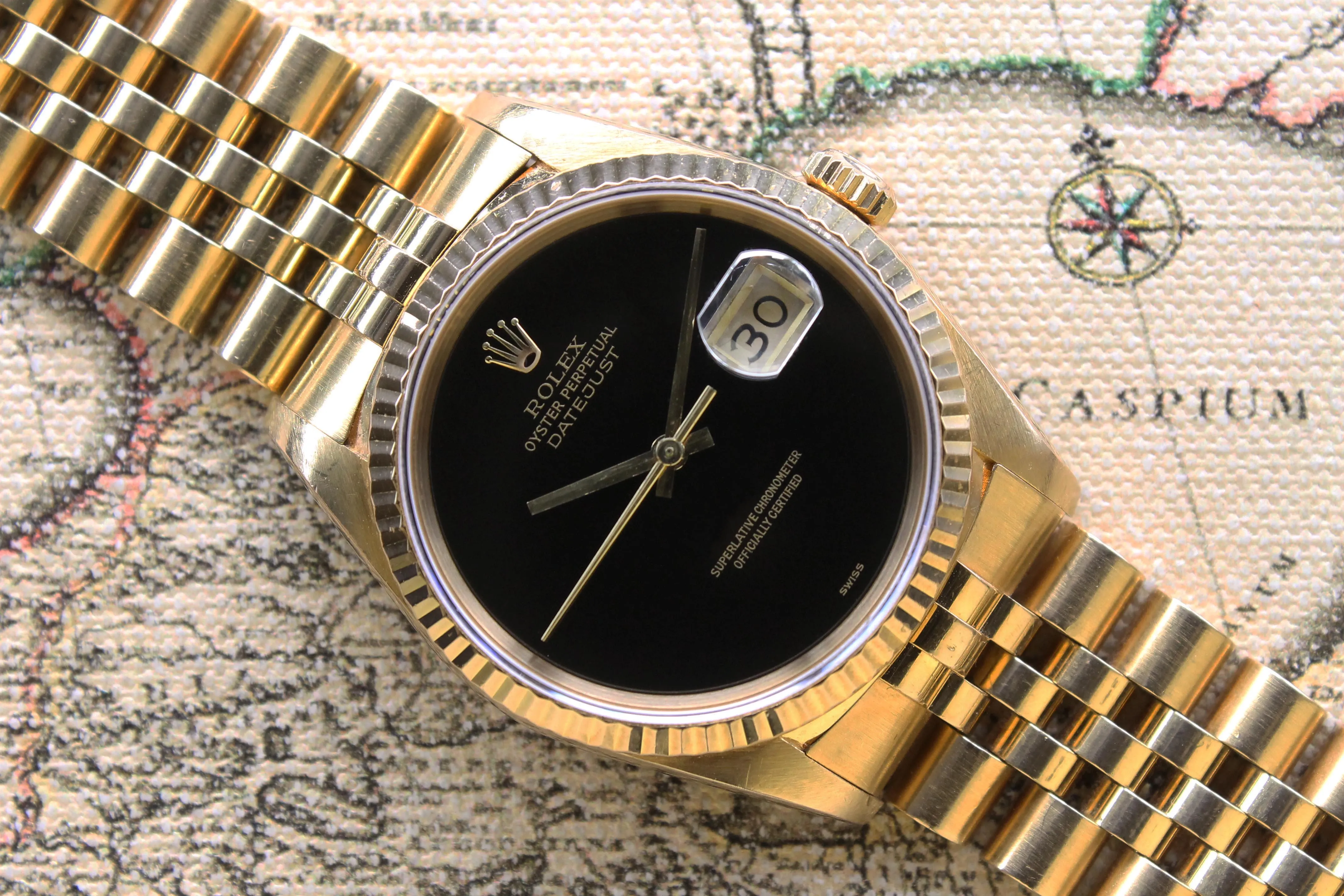 1990 Rolex Datejust Onyx Dial Ref. 16238