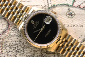 1990 Rolex Datejust Onyx Dial Ref. 16238