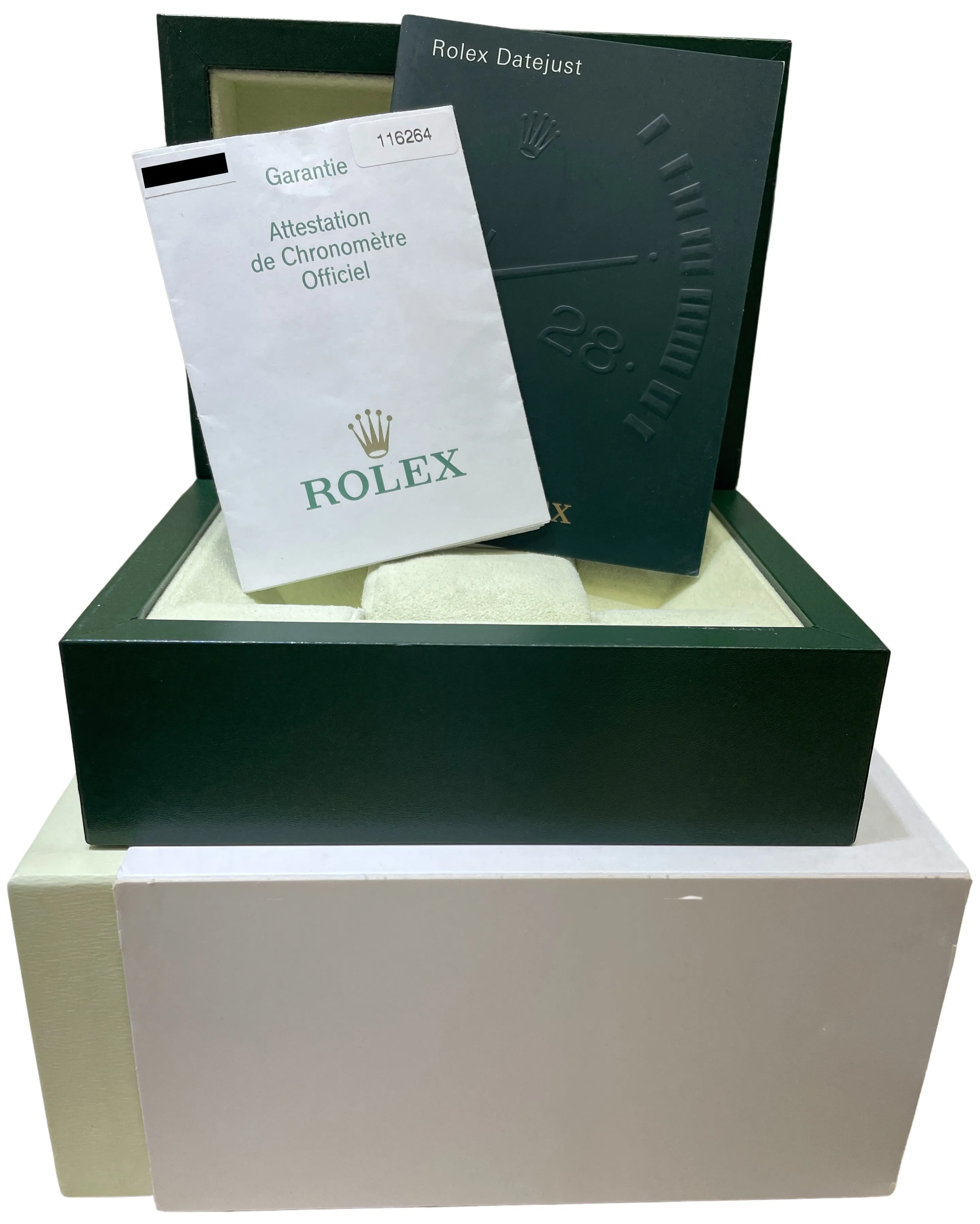 2005 Rolex DateJust 116264 Turn-O-Graph Thunderbird Black Stainless 36mm Watch