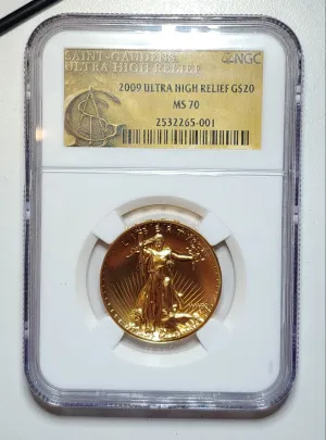 2009 Ultra High Relief Liberty Double Eagle Saint Gaudens MS-70 (NGC) - $4K APR Value w/ CoA! ✿✓