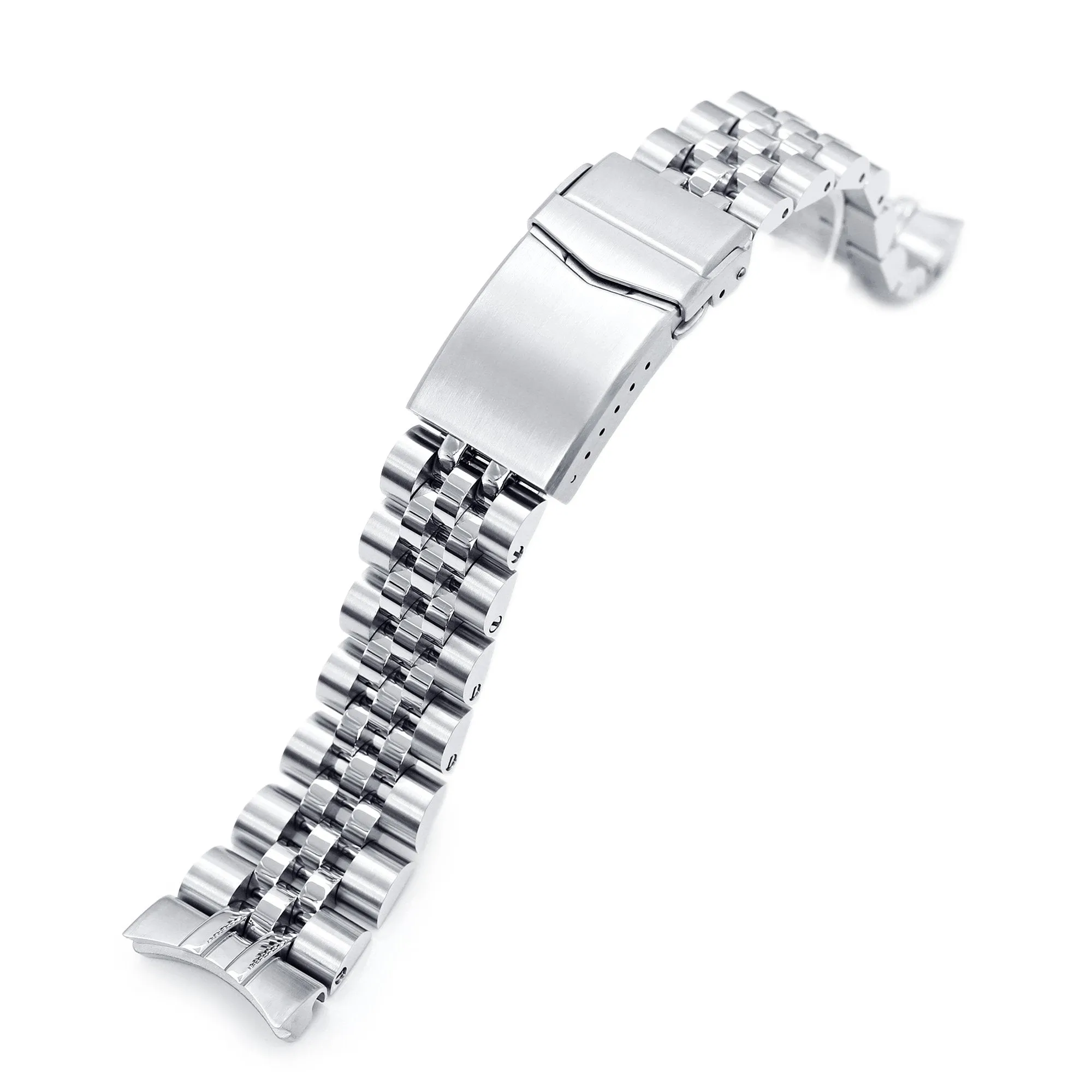 22mm Angus-J Louis JUB Watch Band compatible with Orient Triton, 316L Stainless Steel Brushed V-Clasp
