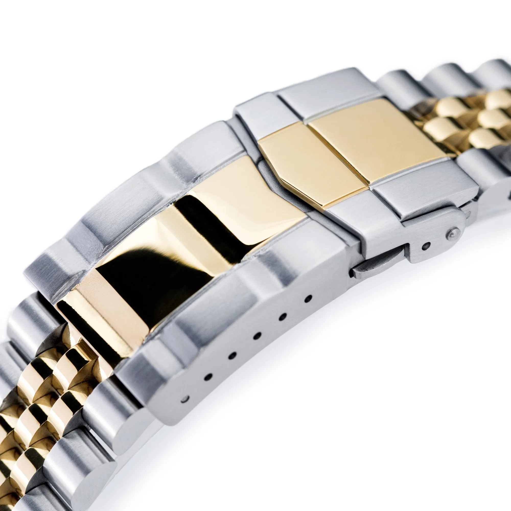 22mm Super-J Louis compatible with Seiko SRP775 Two Tone IP Gold with 2T SUB Clasp