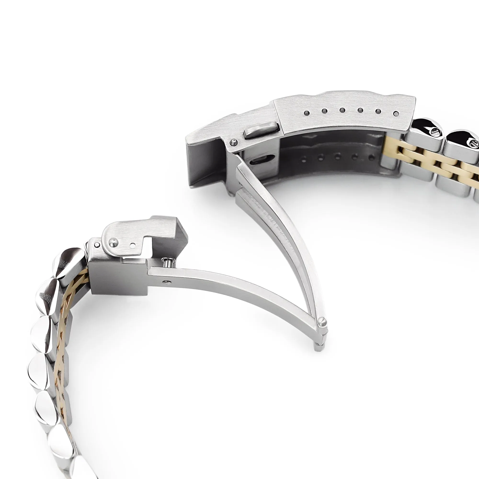 22mm Super-J Louis compatible with Seiko SRP775 Two Tone IP Gold with 2T SUB Clasp