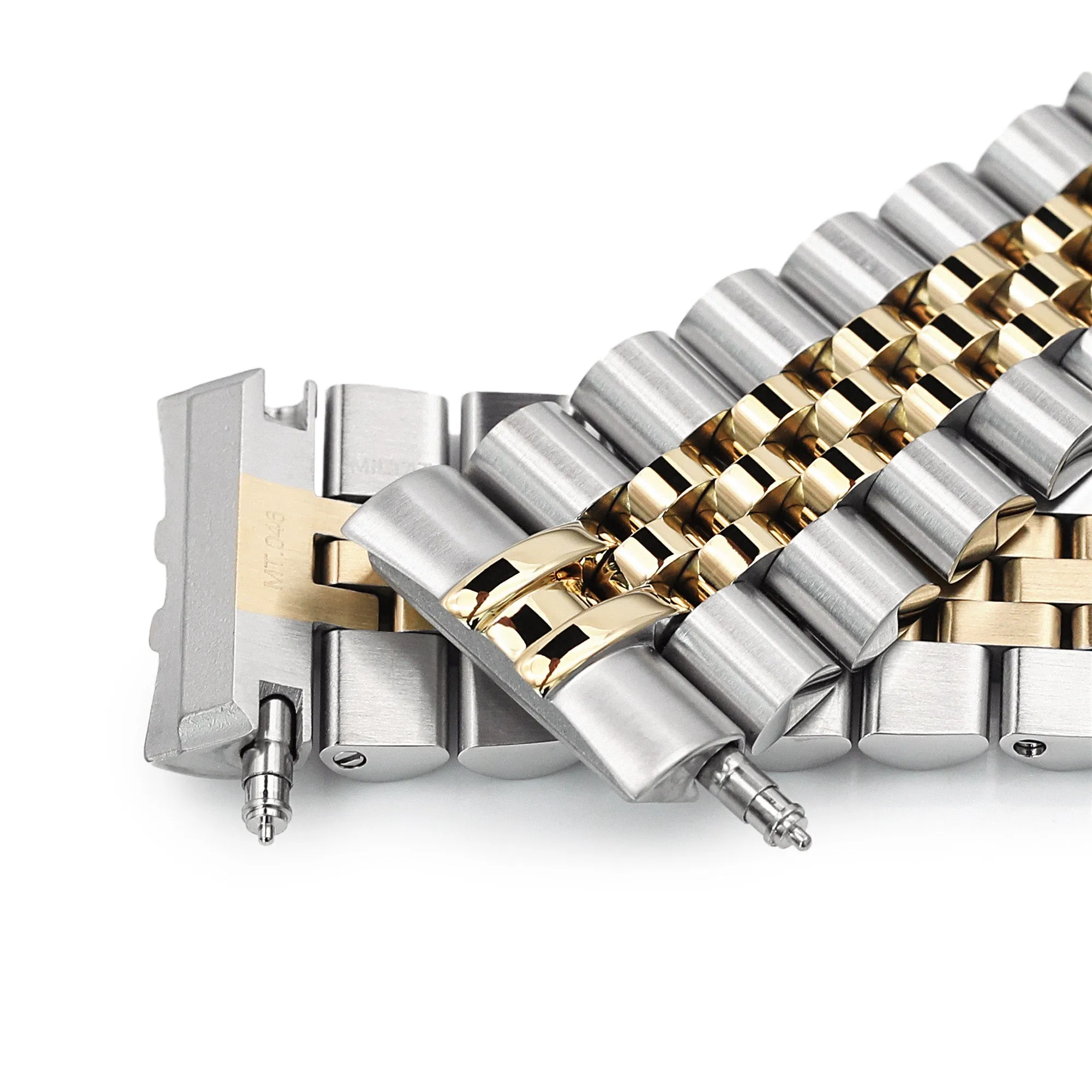 22mm Super-J Louis compatible with Seiko SRP775 Two Tone IP Gold with 2T SUB Clasp