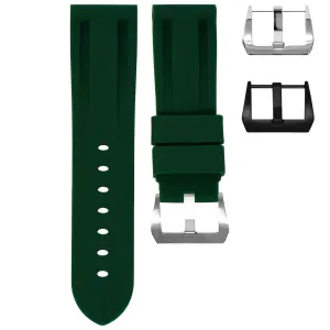 24MM LUG WIDTH STRAP - FOREST GREEN RUBBER