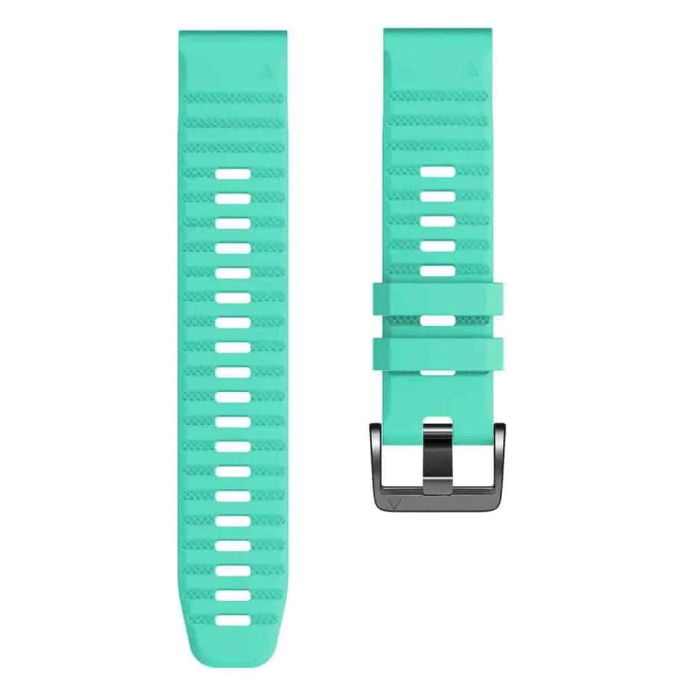 26mm Garmin Fenix 6X/5X/7X silicone strap - Aqua