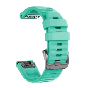 26mm Garmin Fenix 6X/5X/7X silicone strap - Aqua