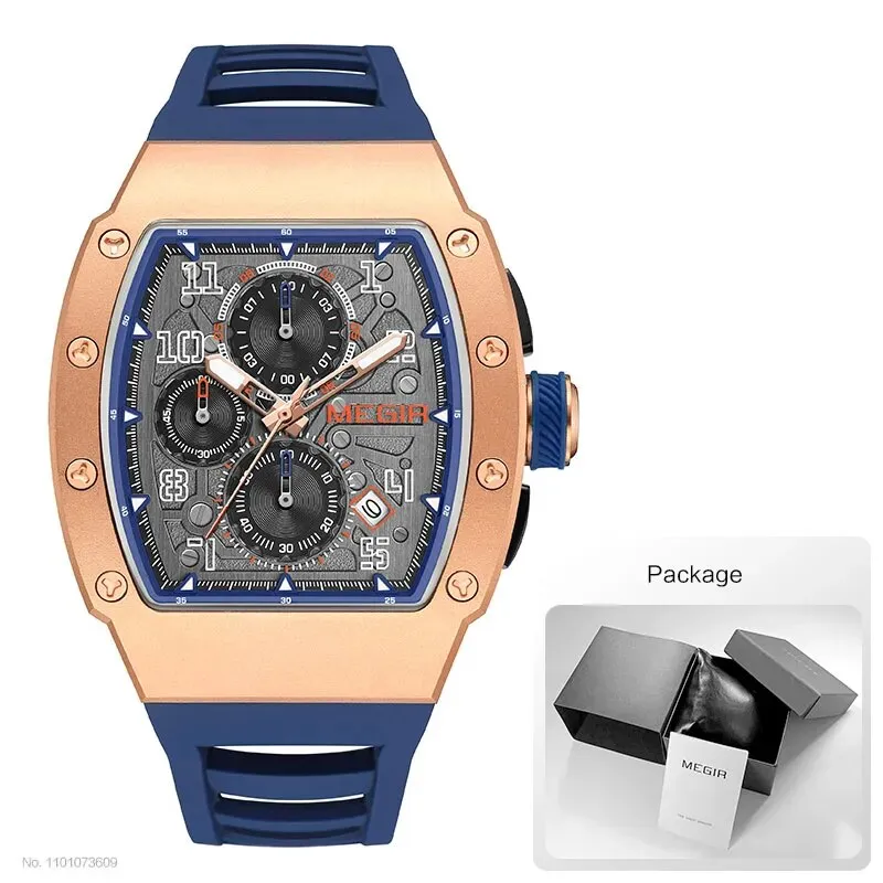 316 Stainless Steel Quartz Watch for Men Fashion Waterproof Luminous Chronograph Wristwatch