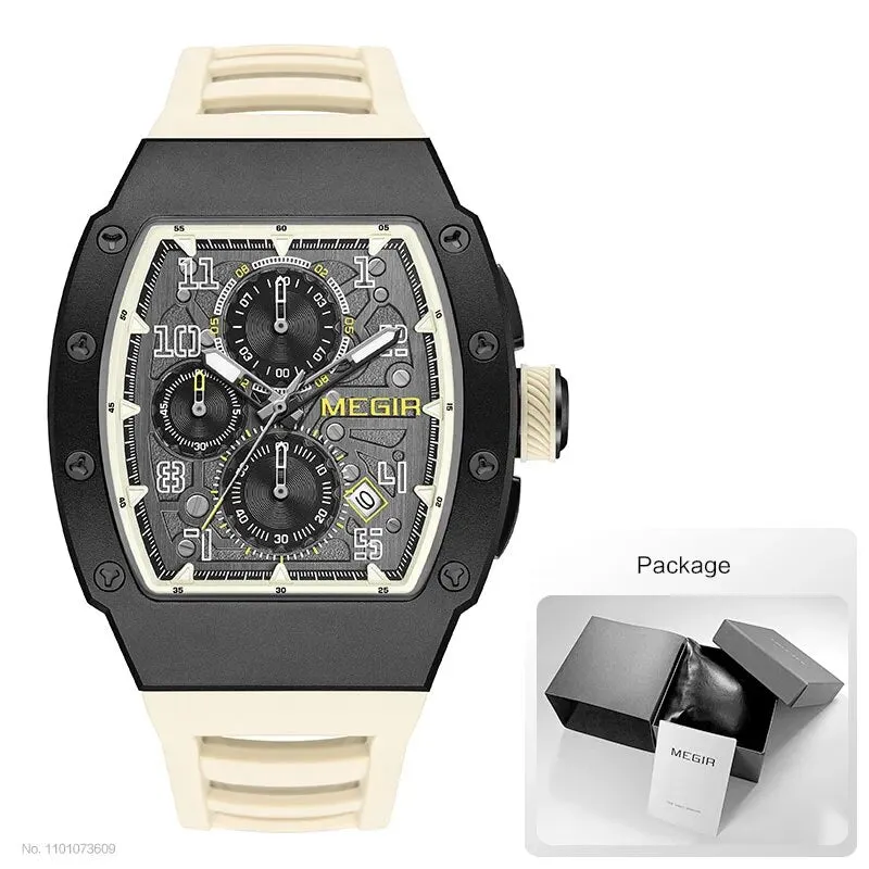 316 Stainless Steel Quartz Watch for Men Fashion Waterproof Luminous Chronograph Wristwatch