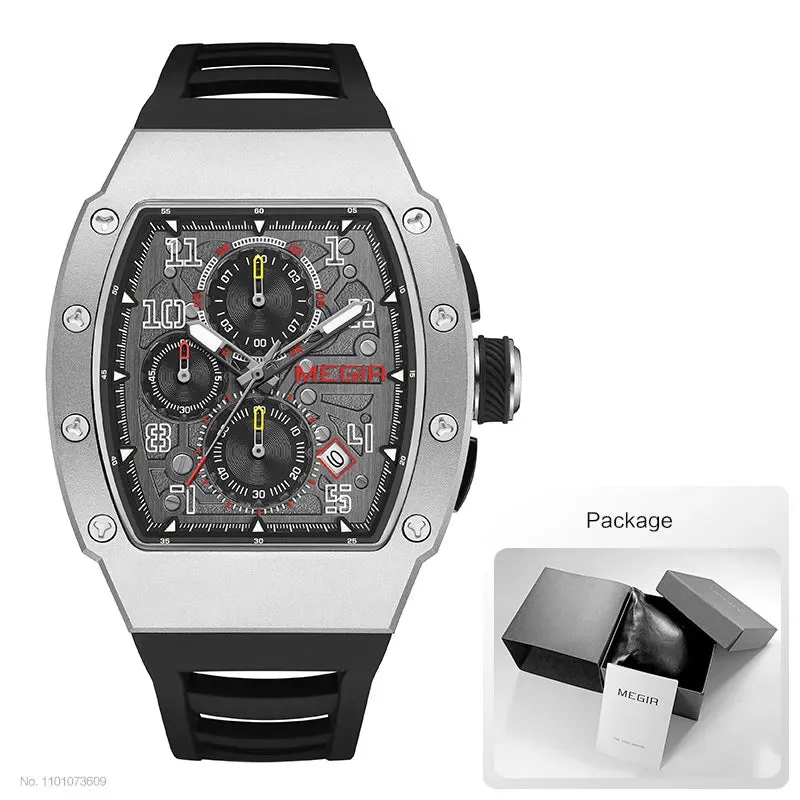 316 Stainless Steel Quartz Watch for Men Fashion Waterproof Luminous Chronograph Wristwatch
