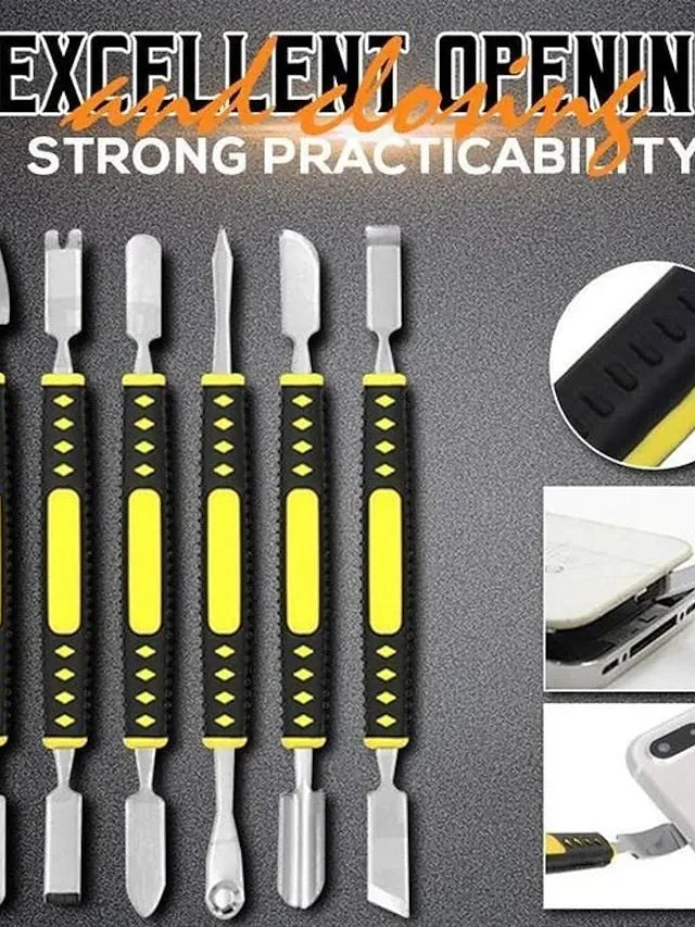 6pcs Metal Crowbar Set, Small Metal Spudgers, Opening Pry Tools, Disassembly Tools For Mobile Phones And Digital Home Appliances