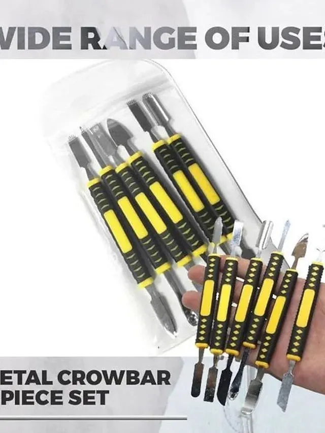 6pcs Metal Crowbar Set, Small Metal Spudgers, Opening Pry Tools, Disassembly Tools For Mobile Phones And Digital Home Appliances