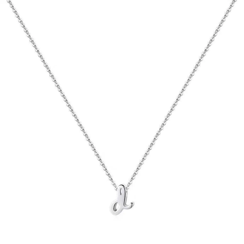 925 Sterling Silver Initial Necklace for Women Girls Dainty Cursive Initial Necklace for Women Girls Mothers Day Jewelry Gifts