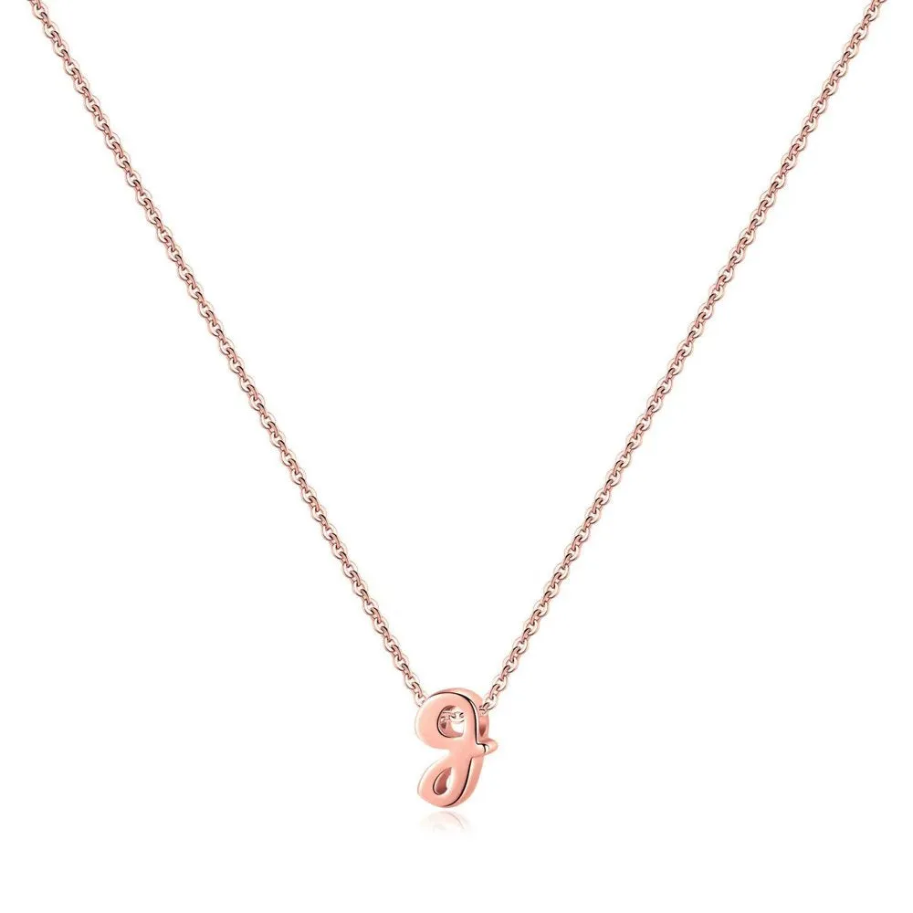 925 Sterling Silver Initial Necklace for Women Girls Dainty Cursive Initial Necklace for Women Girls Mothers Day Jewelry Gifts