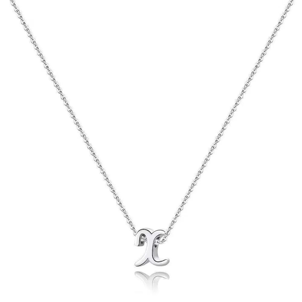 925 Sterling Silver Initial Necklace for Women Girls Dainty Cursive Initial Necklace for Women Girls Mothers Day Jewelry Gifts