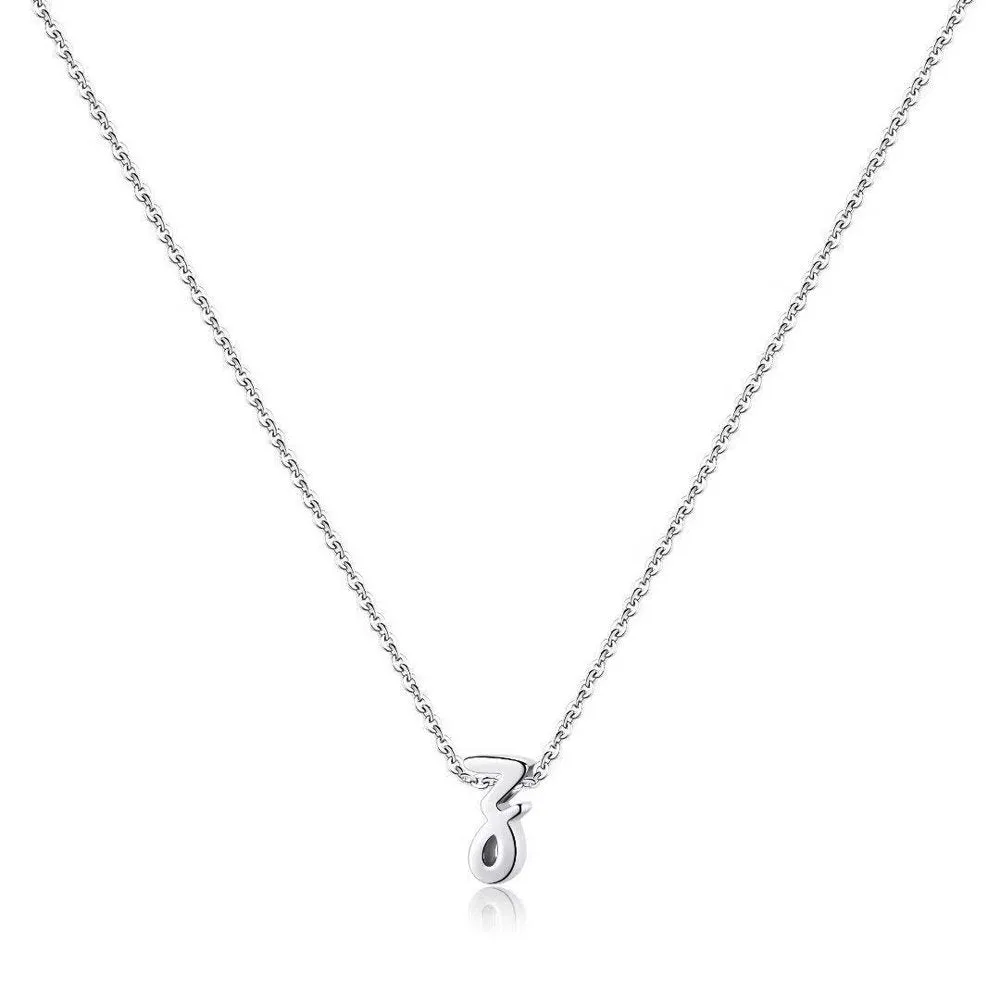 925 Sterling Silver Initial Necklace for Women Girls Dainty Cursive Initial Necklace for Women Girls Mothers Day Jewelry Gifts
