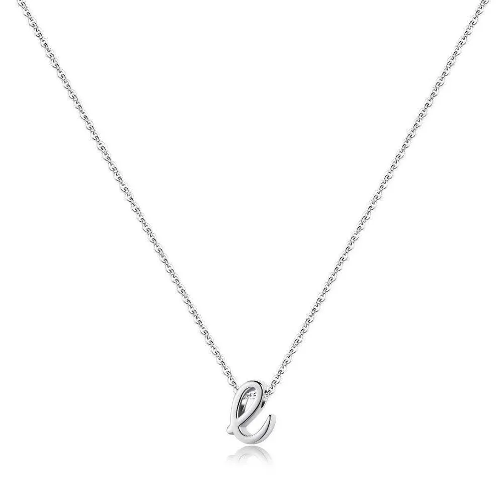 925 Sterling Silver Initial Necklace for Women Girls Dainty Cursive Initial Necklace for Women Girls Mothers Day Jewelry Gifts
