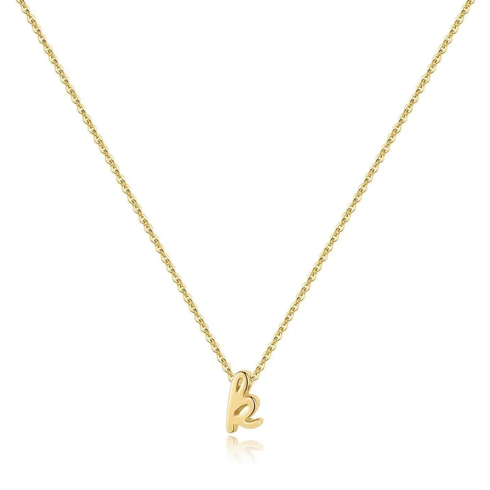 925 Sterling Silver Initial Necklace for Women Girls Dainty Cursive Initial Necklace for Women Girls Mothers Day Jewelry Gifts