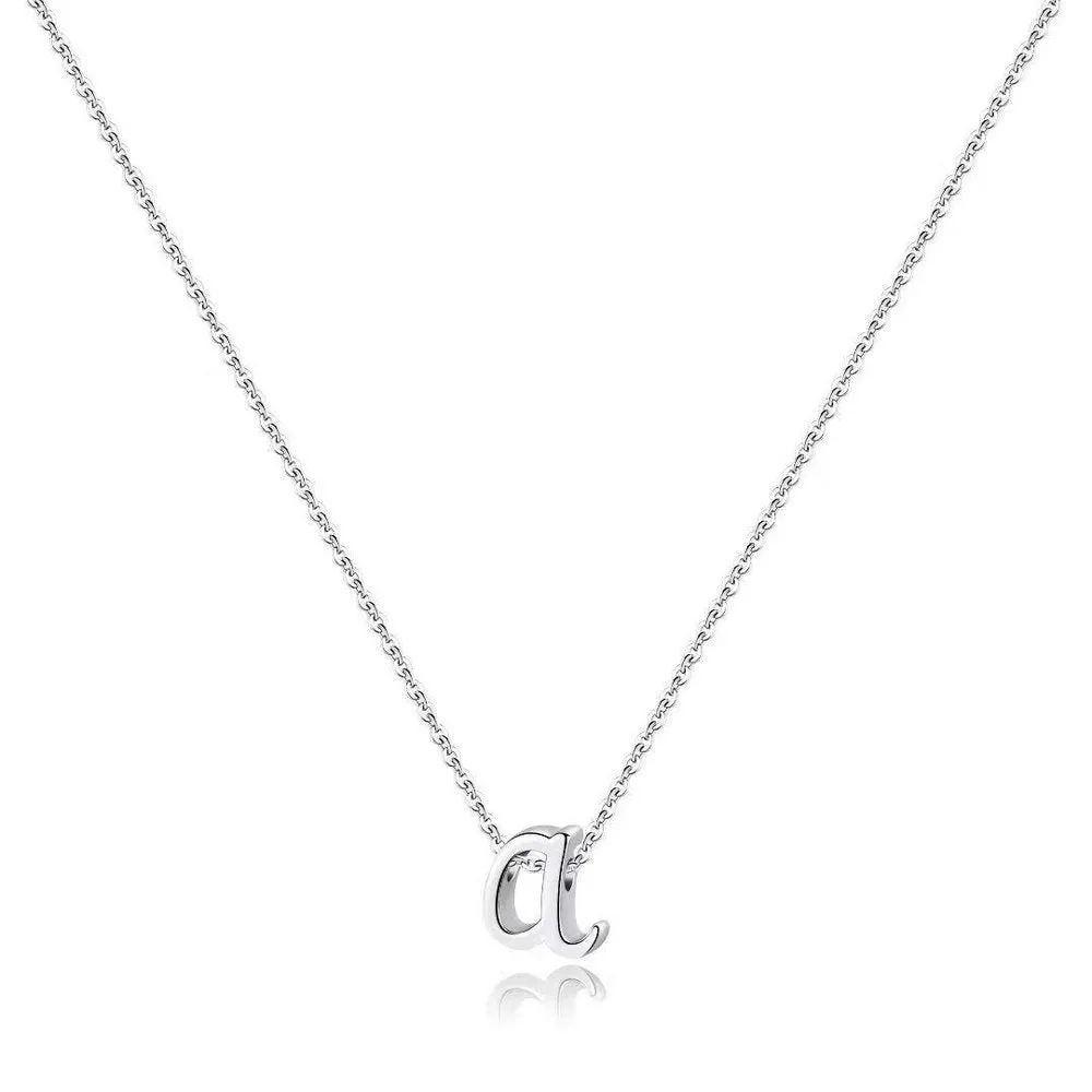 925 Sterling Silver Initial Necklace for Women Girls Dainty Cursive Initial Necklace for Women Girls Mothers Day Jewelry Gifts