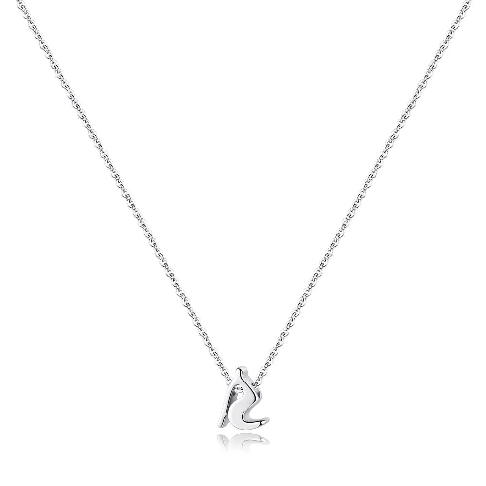 925 Sterling Silver Initial Necklace for Women Girls Dainty Cursive Initial Necklace for Women Girls Mothers Day Jewelry Gifts
