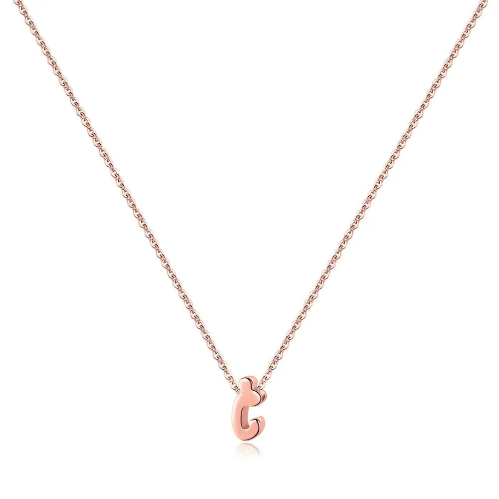 925 Sterling Silver Initial Necklace for Women Girls Dainty Cursive Initial Necklace for Women Girls Mothers Day Jewelry Gifts