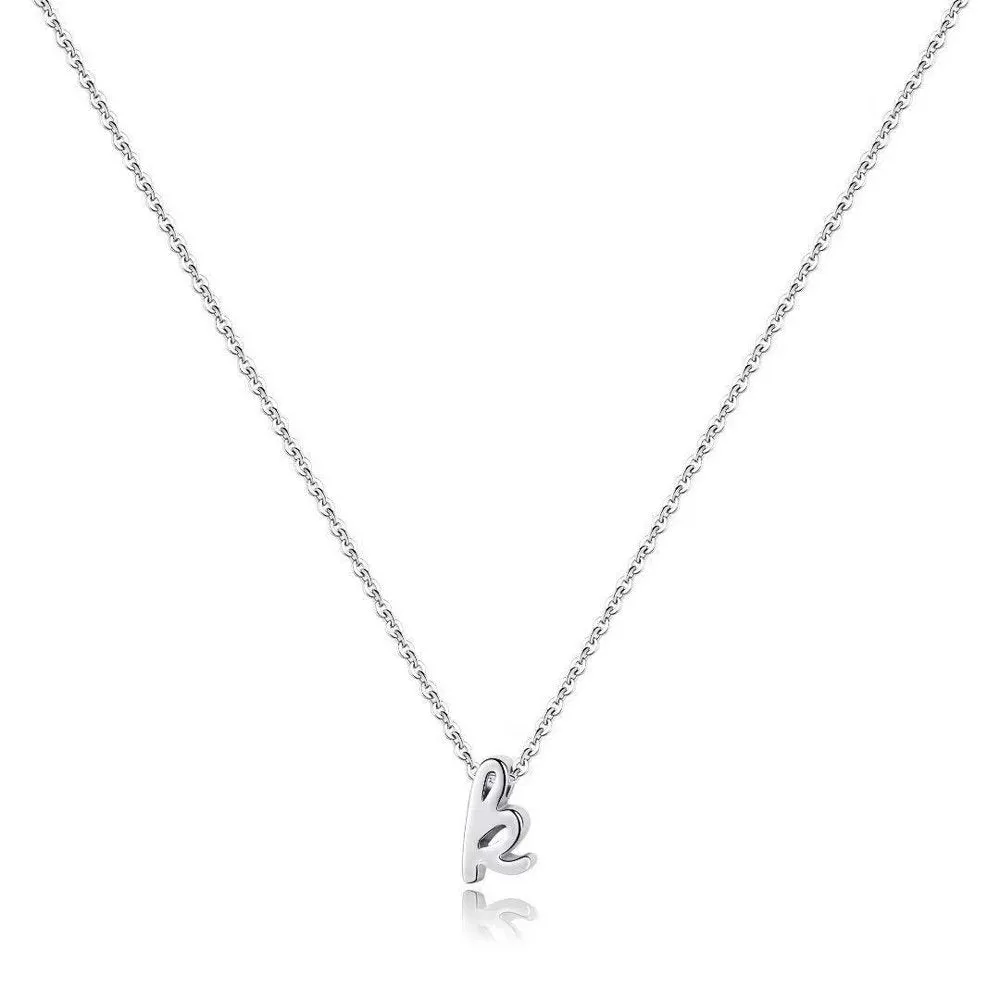 925 Sterling Silver Initial Necklace for Women Girls Dainty Cursive Initial Necklace for Women Girls Mothers Day Jewelry Gifts