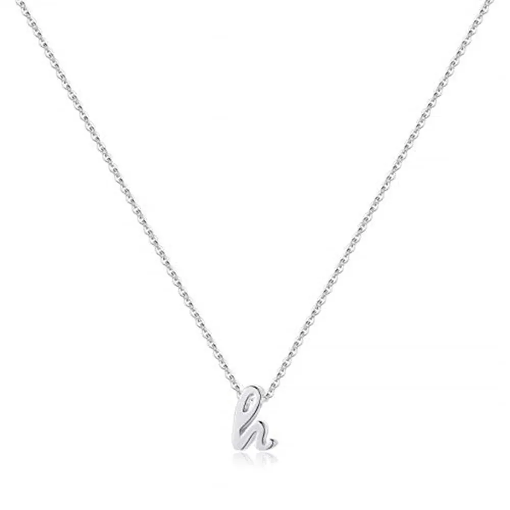 925 Sterling Silver Initial Necklace for Women Girls Dainty Cursive Initial Necklace for Women Girls Mothers Day Jewelry Gifts