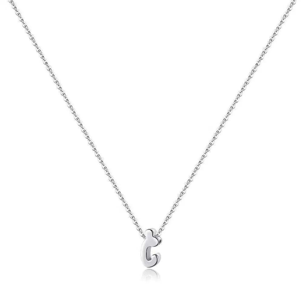 925 Sterling Silver Initial Necklace for Women Girls Dainty Cursive Initial Necklace for Women Girls Mothers Day Jewelry Gifts