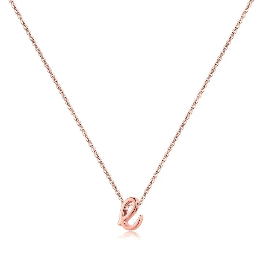 925 Sterling Silver Initial Necklace for Women Girls Dainty Cursive Initial Necklace for Women Girls Mothers Day Jewelry Gifts